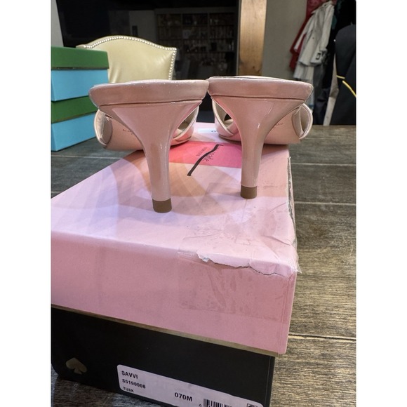 KATE SPADE New York Women's Size 7 Savvi Heeled Sandal, Tusk NEW - Picture 11 of 14